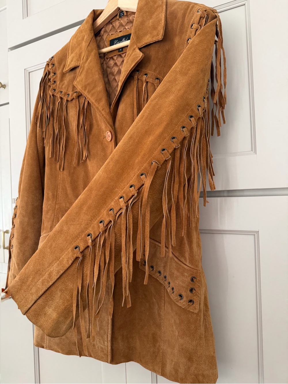Vintage Excelled Collection Genuine Suede Fringe Western Jacket - Medium